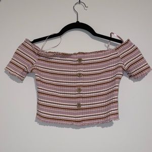 off the shoulder crop top